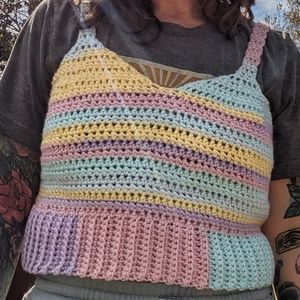 Handmade Crochet Cropped Tank